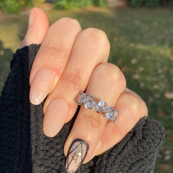 Gorgeous 925 Silver Wedding Ring White Sapphire - Picture 6 of 7